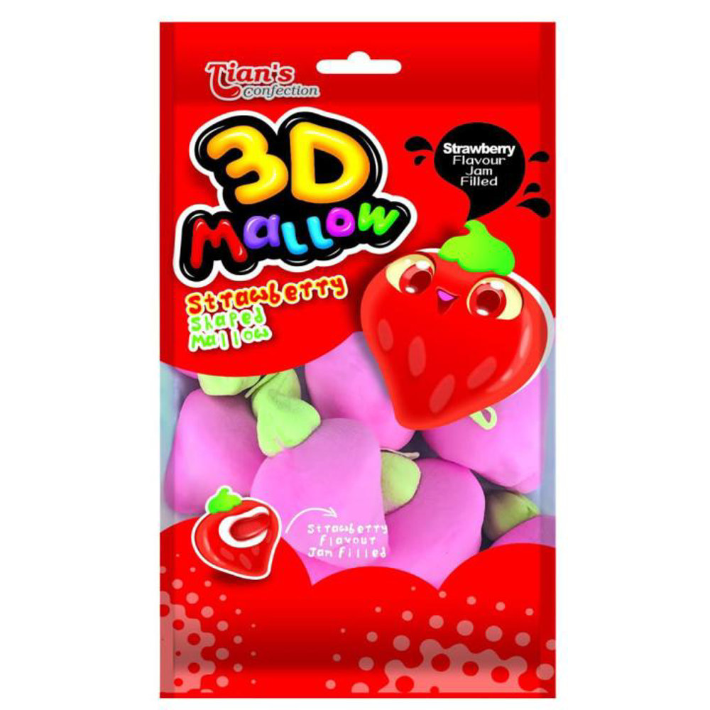 Picture of Tian's 3D Mallow Strawberry Shaped 100GM