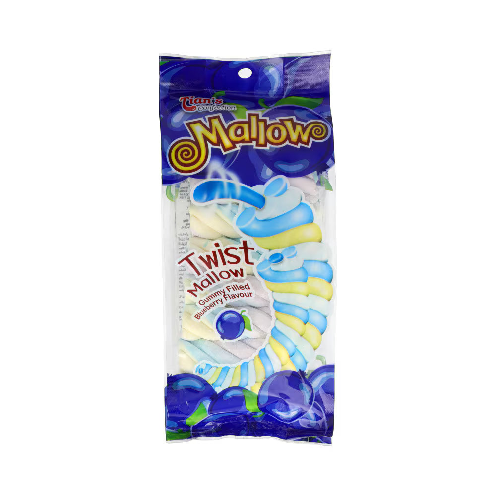 Picture of Tian's Gummy Filled Blueberry Twist Mallow 120GM