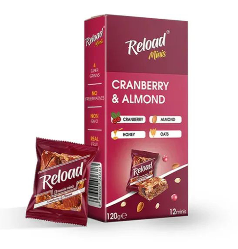 Picture of Reload Minis Cranberry & Almond 12 Minis 120gm