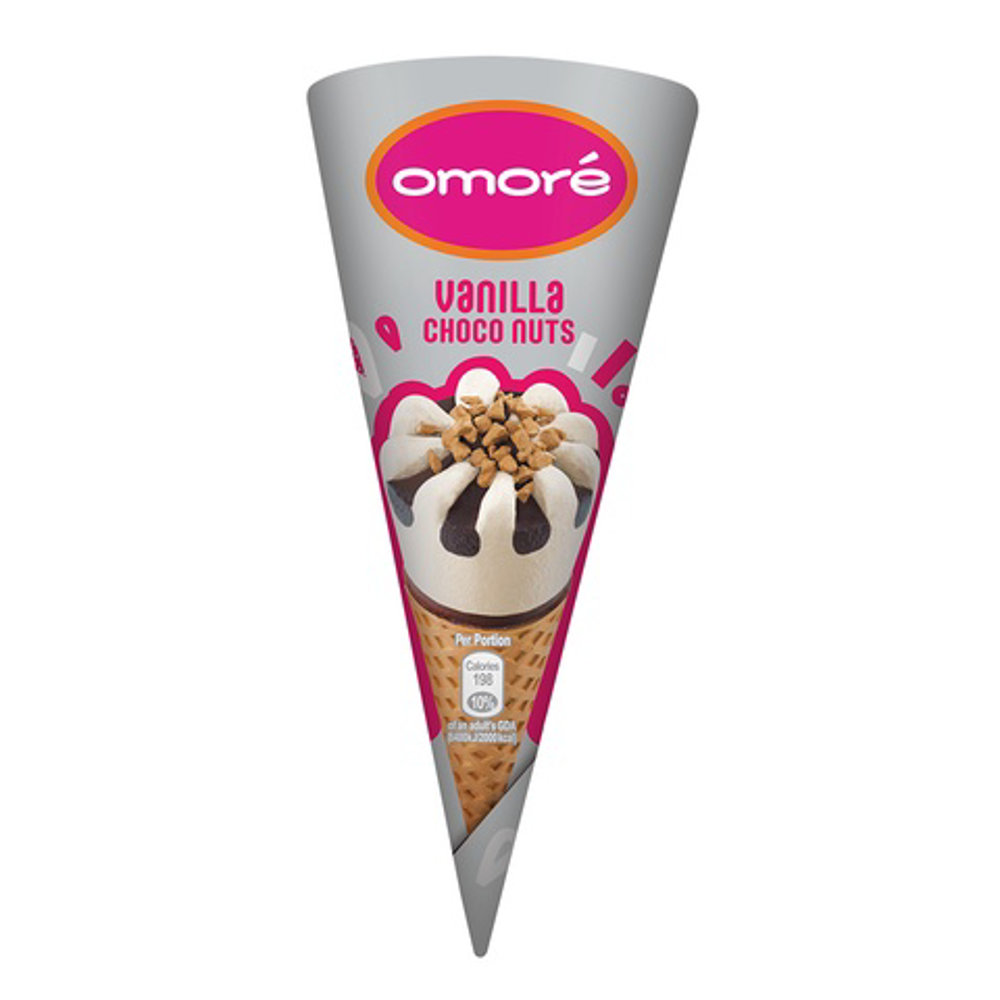 Picture of Omore Vanilla Classic Choco Nuts Cone 100ML