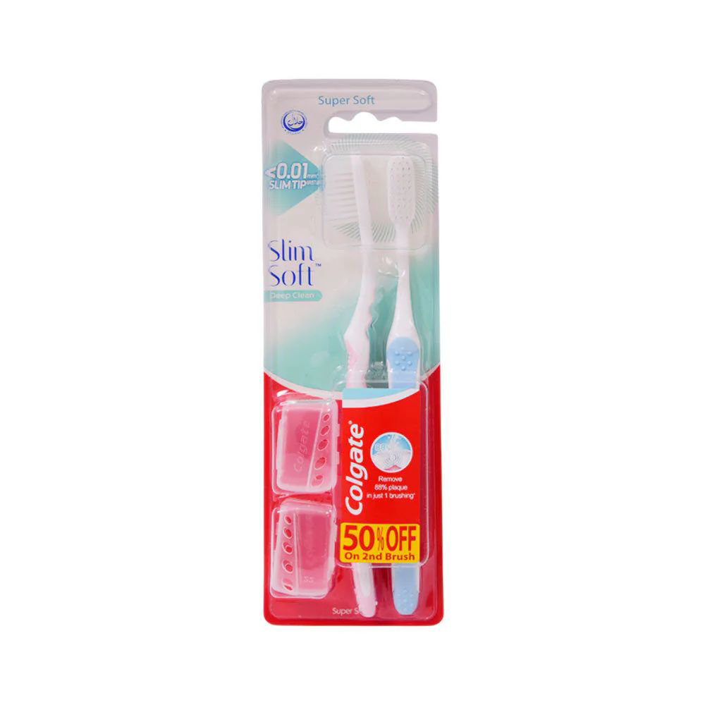 Picture of Colgate Slim Soft Deep Clean Twin Pack Toothbrush