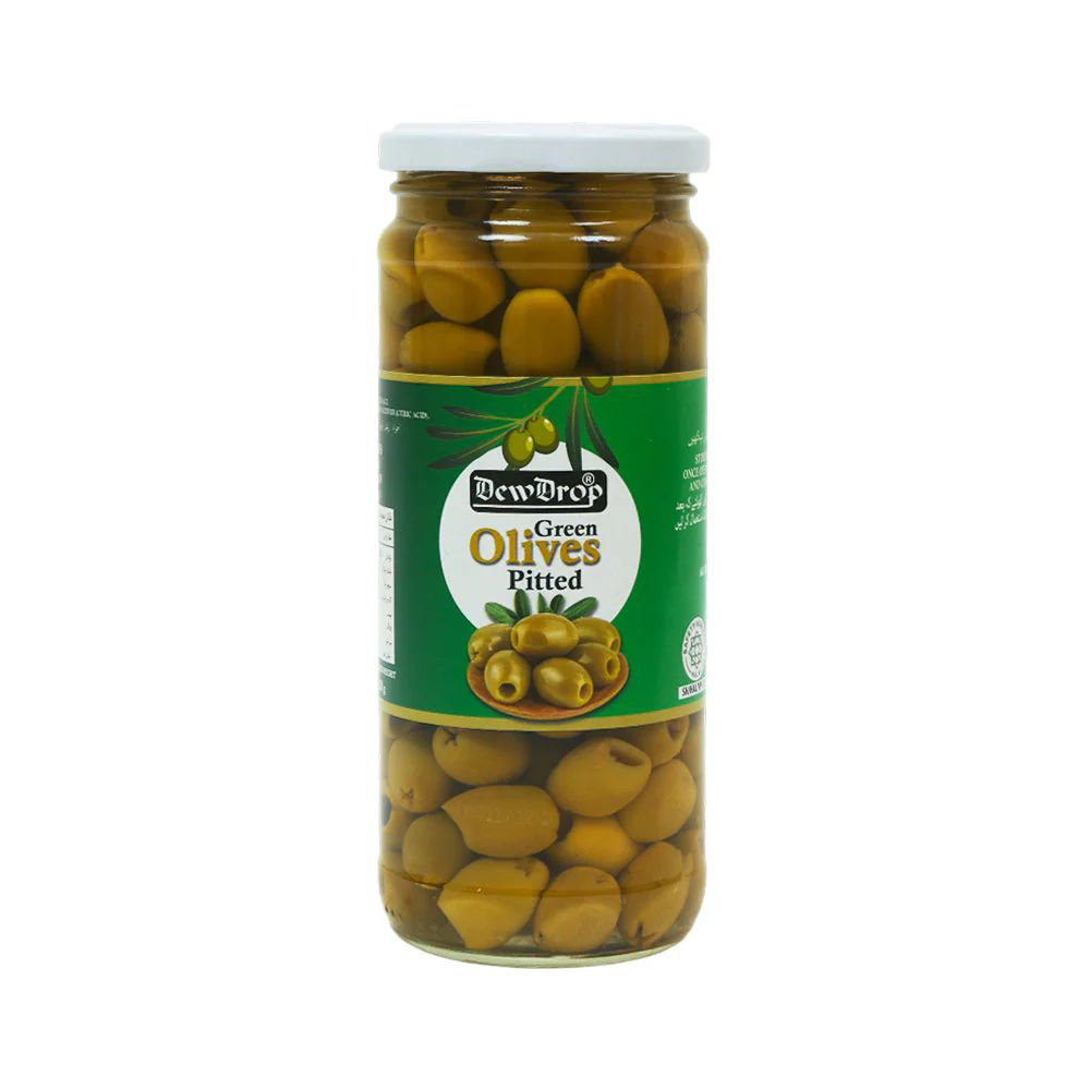 Picture of Dewdrop Green Olives Pitted 420gm