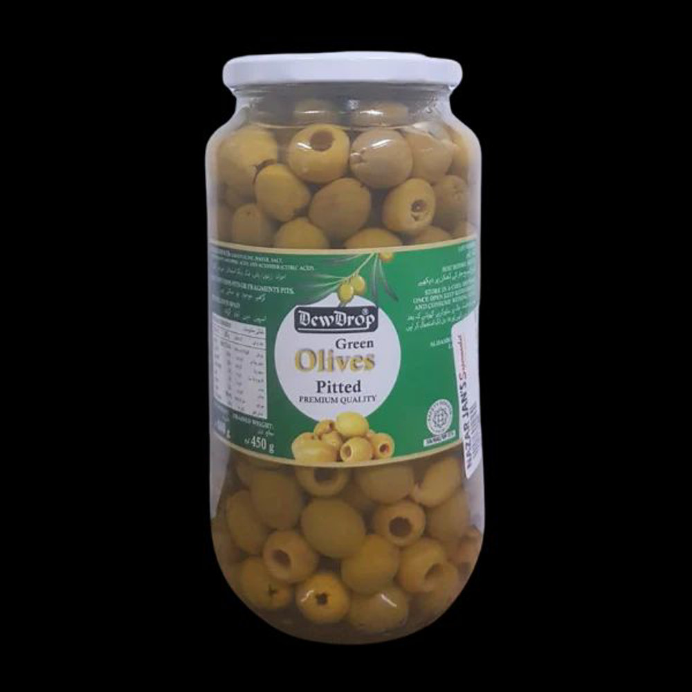Picture of Dewdrop Green Pitted Olive 880gm
