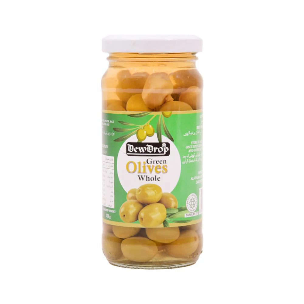 Picture of Dewdrops Green Olives Whole 240gm