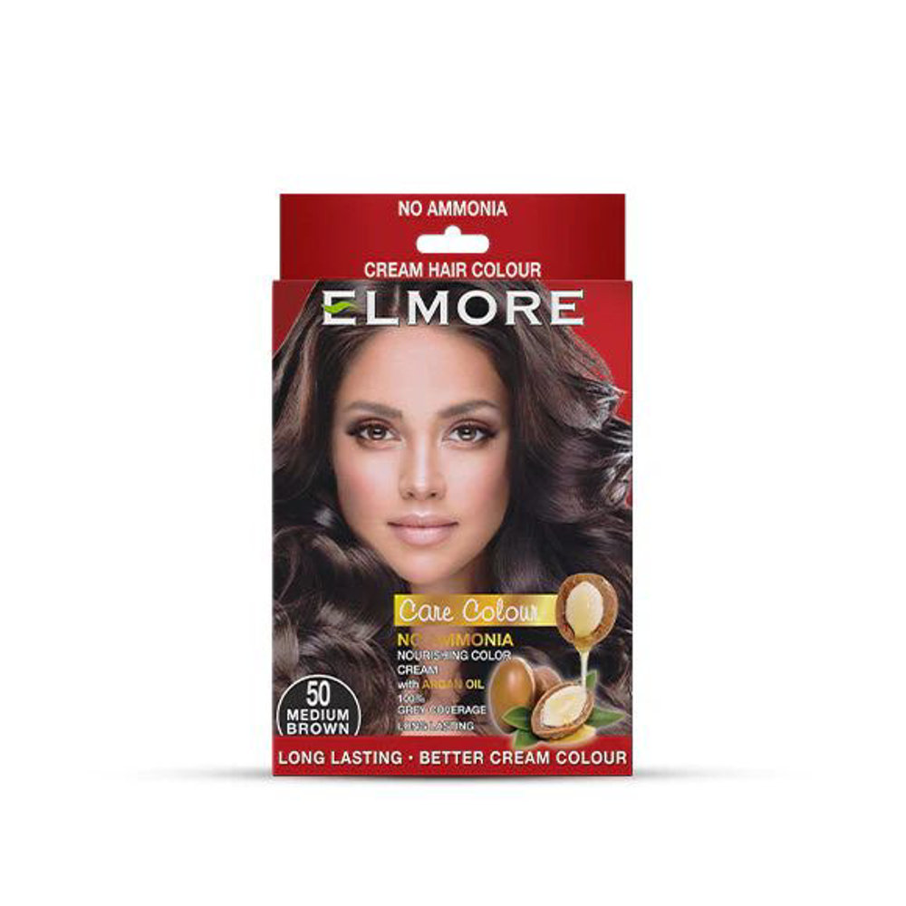 Picture of Elmore Permanent Cream Hair Color Medium Brown 50