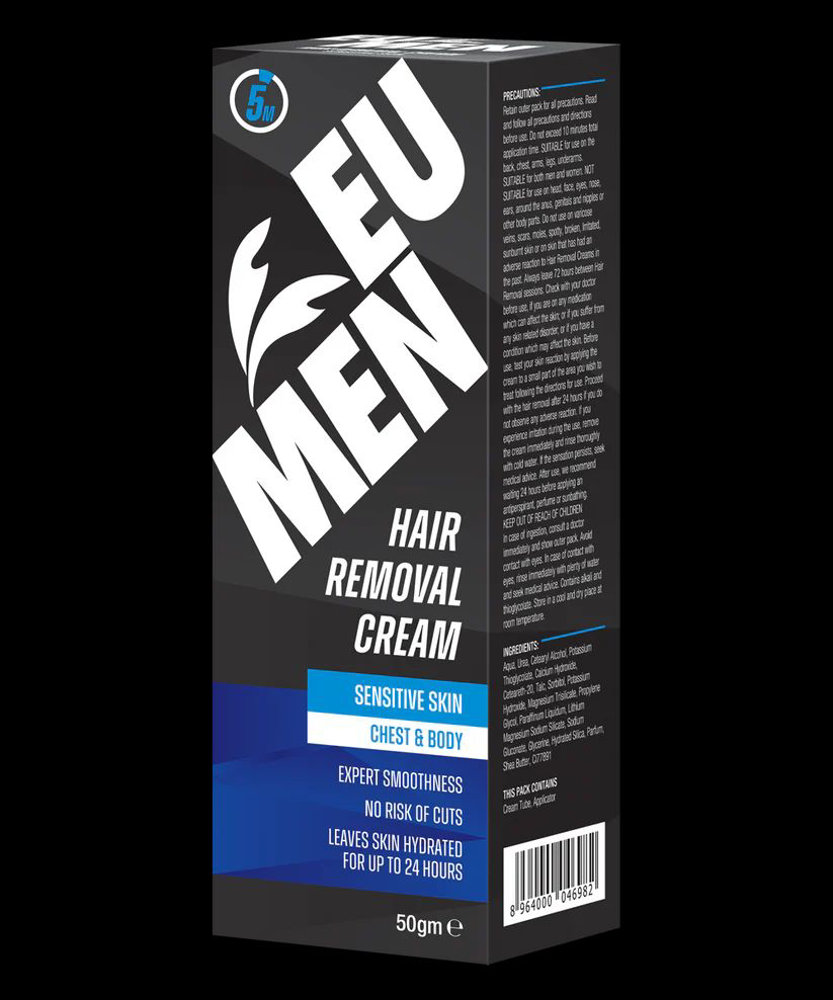 Picture of Eu Men Hair Removal Cream For Sensitive Skin Chest & Body 50gm