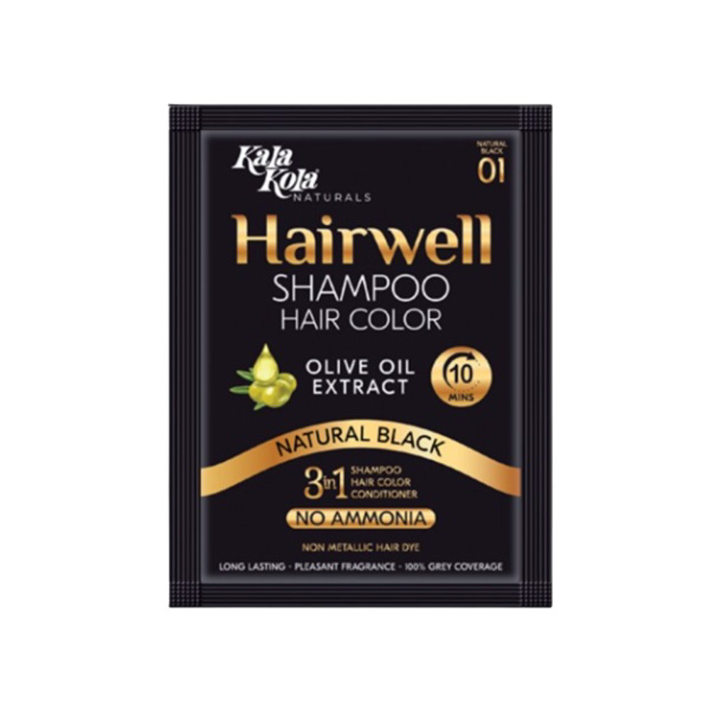 Picture of Kalakola Hair Well Shampoo Hair Color Natural Black 01 25ml