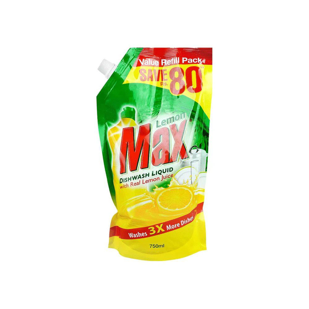 Picture of Lemon Max Dishwash Liquid With Real Lemon Juice 750ml
