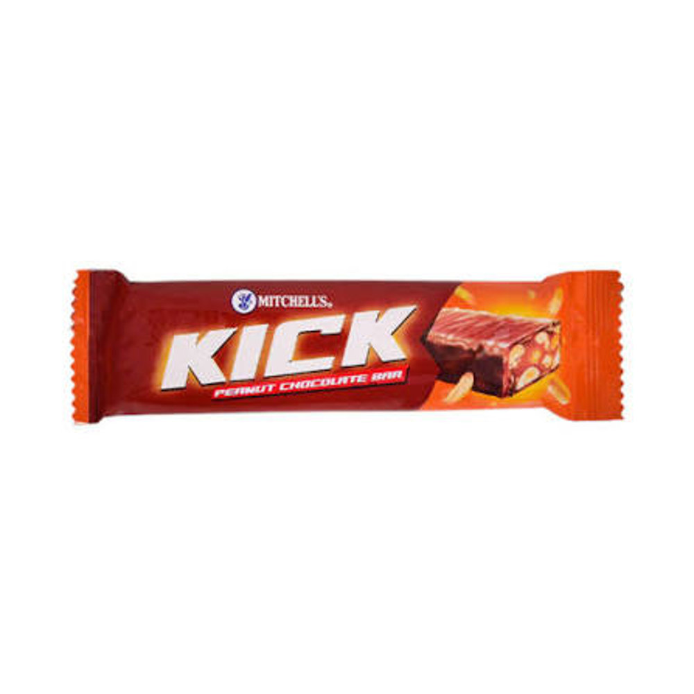 Picture of Mitchells Kick Peanut Chocolate Bar 34gm