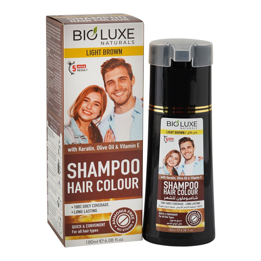 Picture of Bioluxe Natural Light Brown Shampoo Hair Colour 180ml