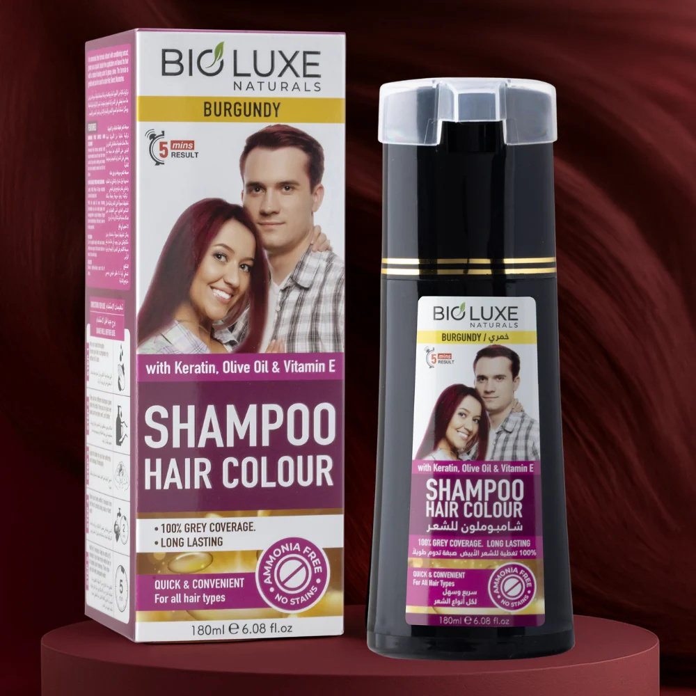 Picture of Bioluxe Natural Burgundy Shampoo Hair Colour 180ml