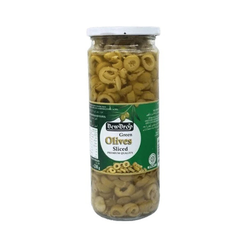 Picture of Dewdrop Green Olives Sliced 450gm