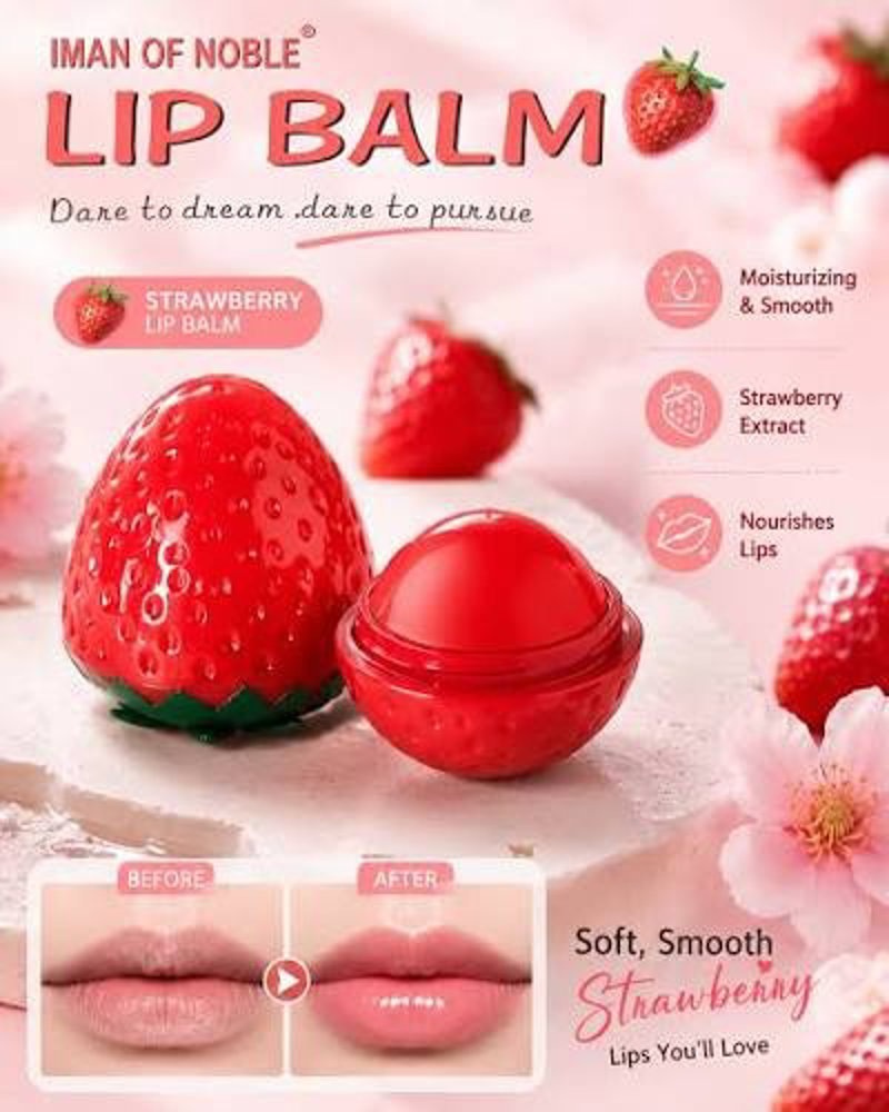 Picture of Trendy Strawberry Lip Balm Gentle & Comfortable Nourishing Lips