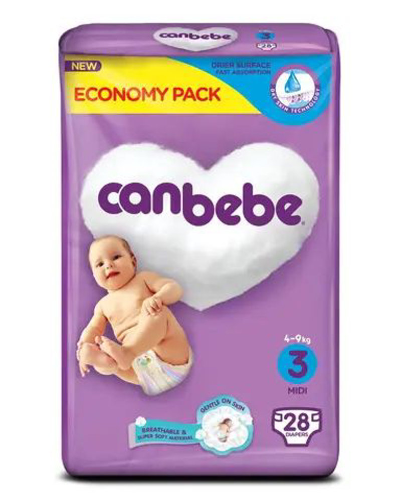 Picture of Canbebe Baby Diaper Midi 3 28pcs