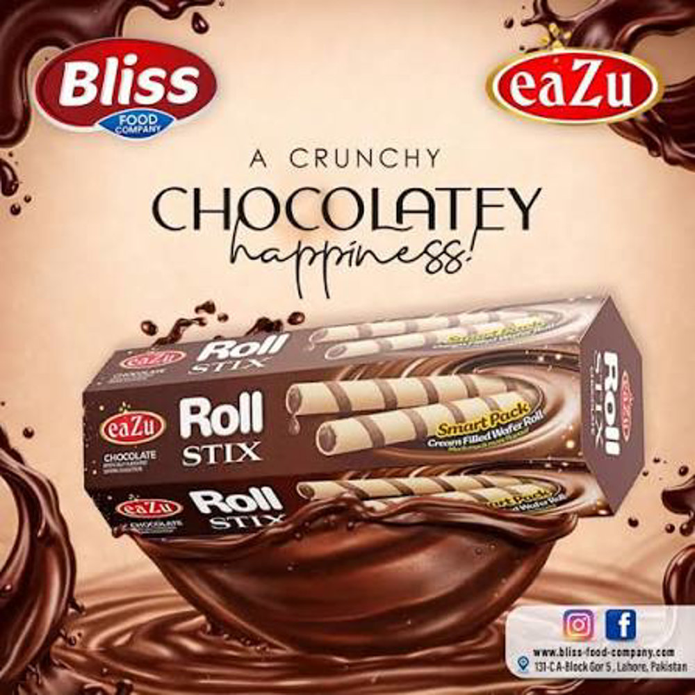 Picture of Eazu Chocolate Cream Filled Wafer Roll Stick 80gm