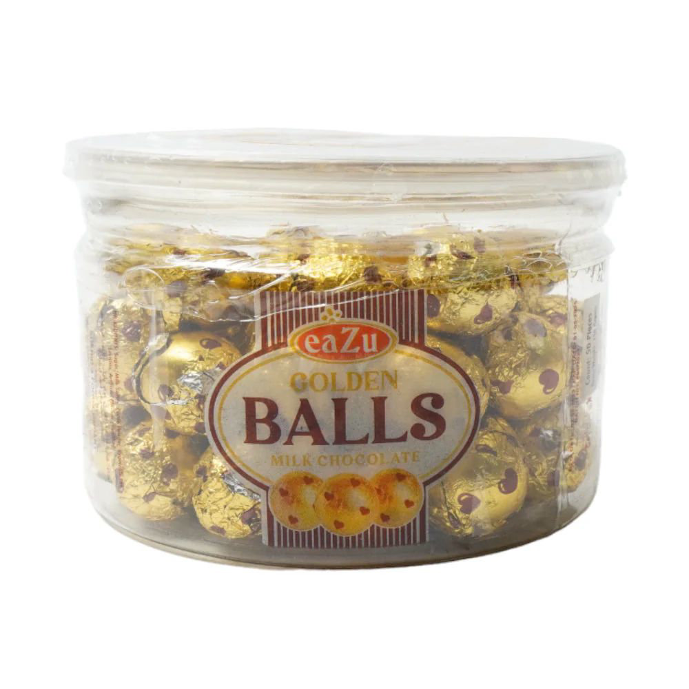 Picture of Eazu Milk Chocolate Golden Balls 25pcs