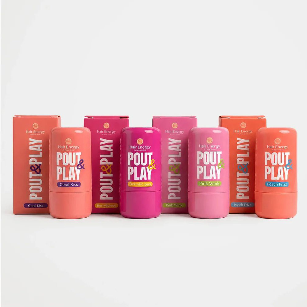 Picture of Hair Energy Pout & Play Coral Kiss Lips Or Cheeks Balm