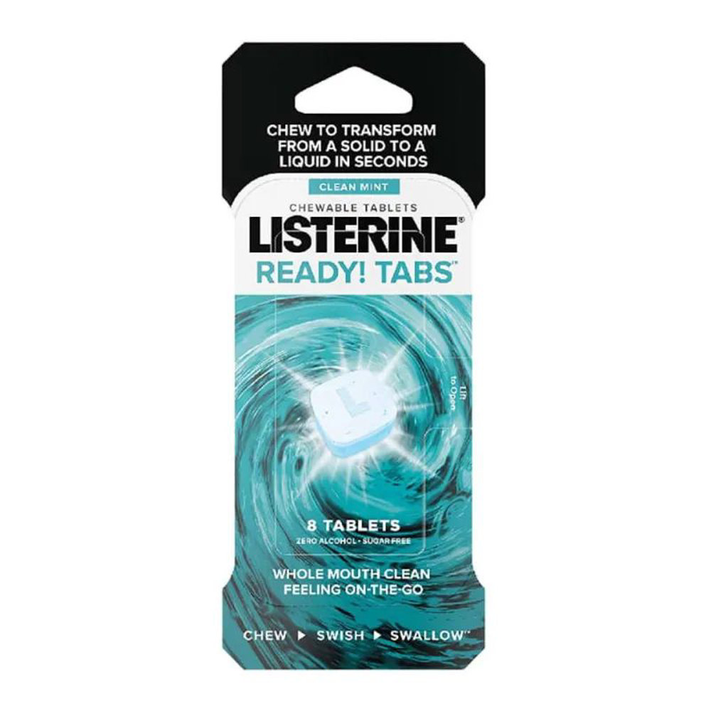 Picture of Listerine Clean Mint Chewable Mouth 8 Tablets Pack