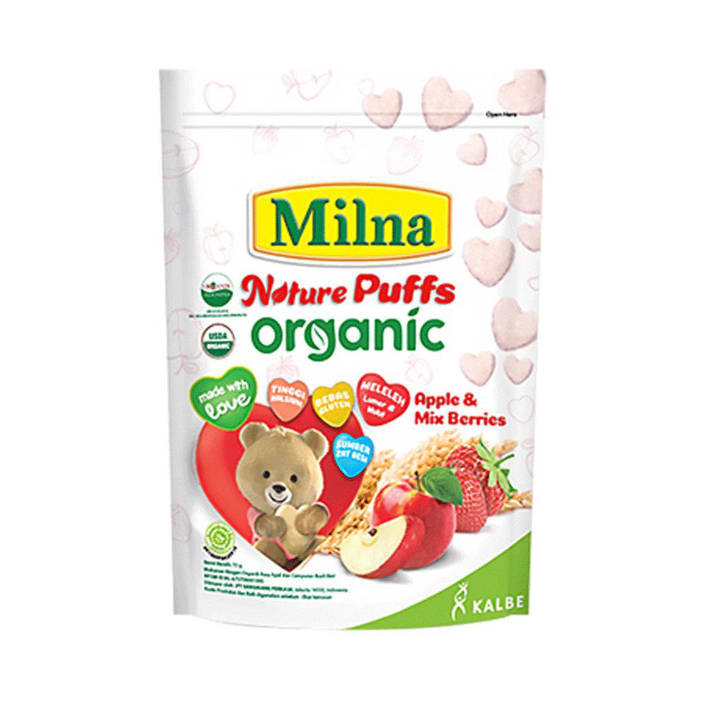 Picture of Milna Nature Puff Apple & Mix Fruit Berries Organic Baby Food 15gm