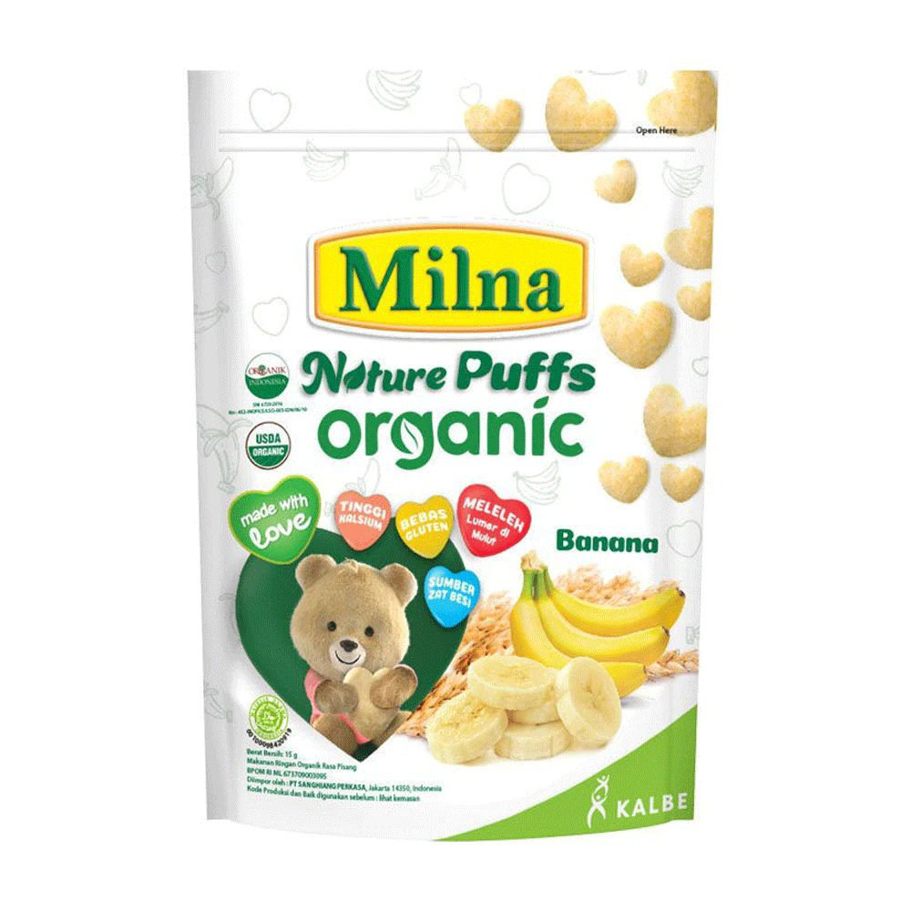 Picture of Milna Nature Puff Banana Organic Baby Food 15gm
