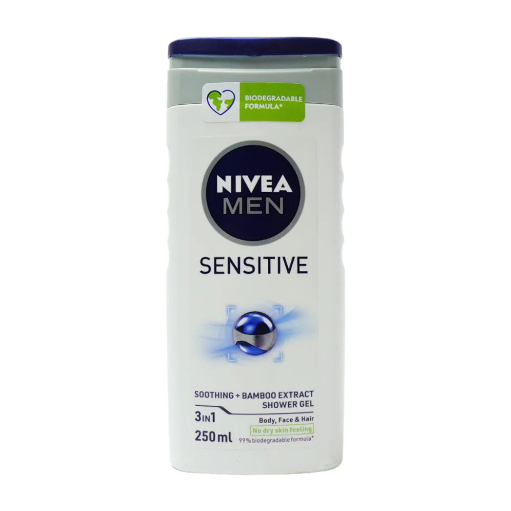Picture of Nivea Men Sensitive Shower Gel 3 In 1 250ml