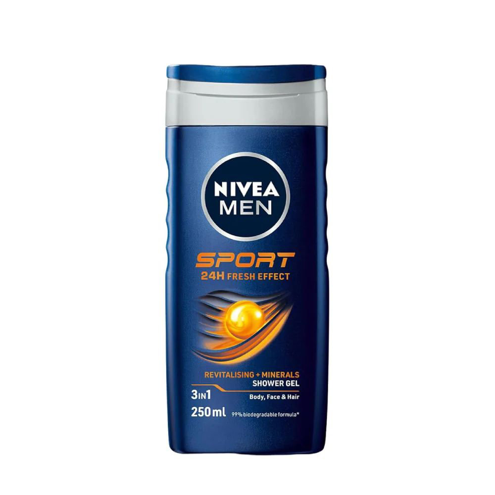 Picture of Nivea Men Sport Shower Gel 3 In 1 250ml
