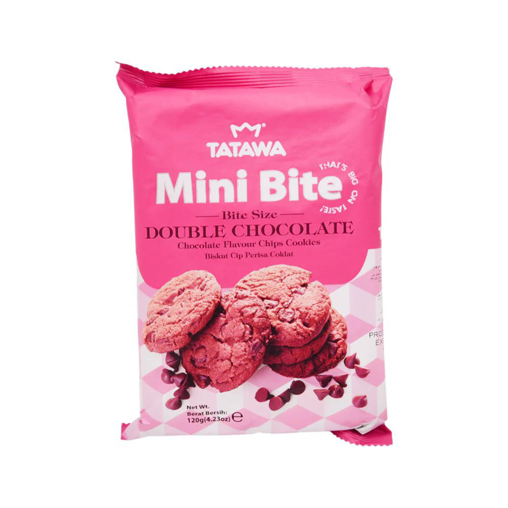 Picture of Tatawa Mini Bite Double Chocolate With Chips Cookies 120gm