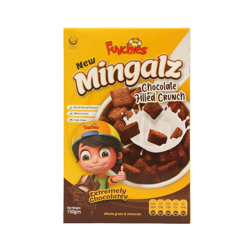 Picture of Mingalz Chocolate Filled Crunch Extremely Chocolatey 150gm