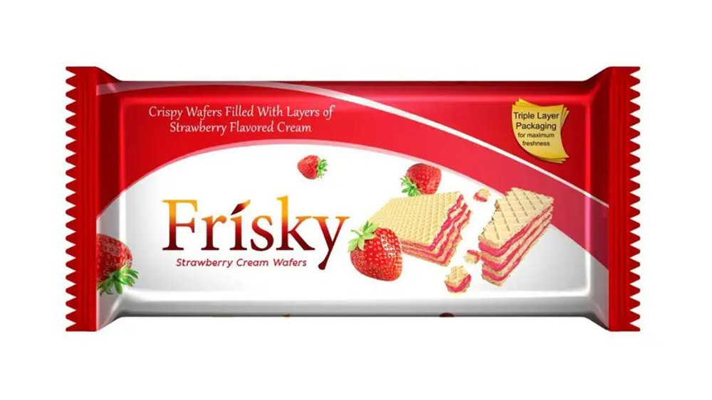 Picture of Inovative Frisky Strawberry Cream Wafers 75gm