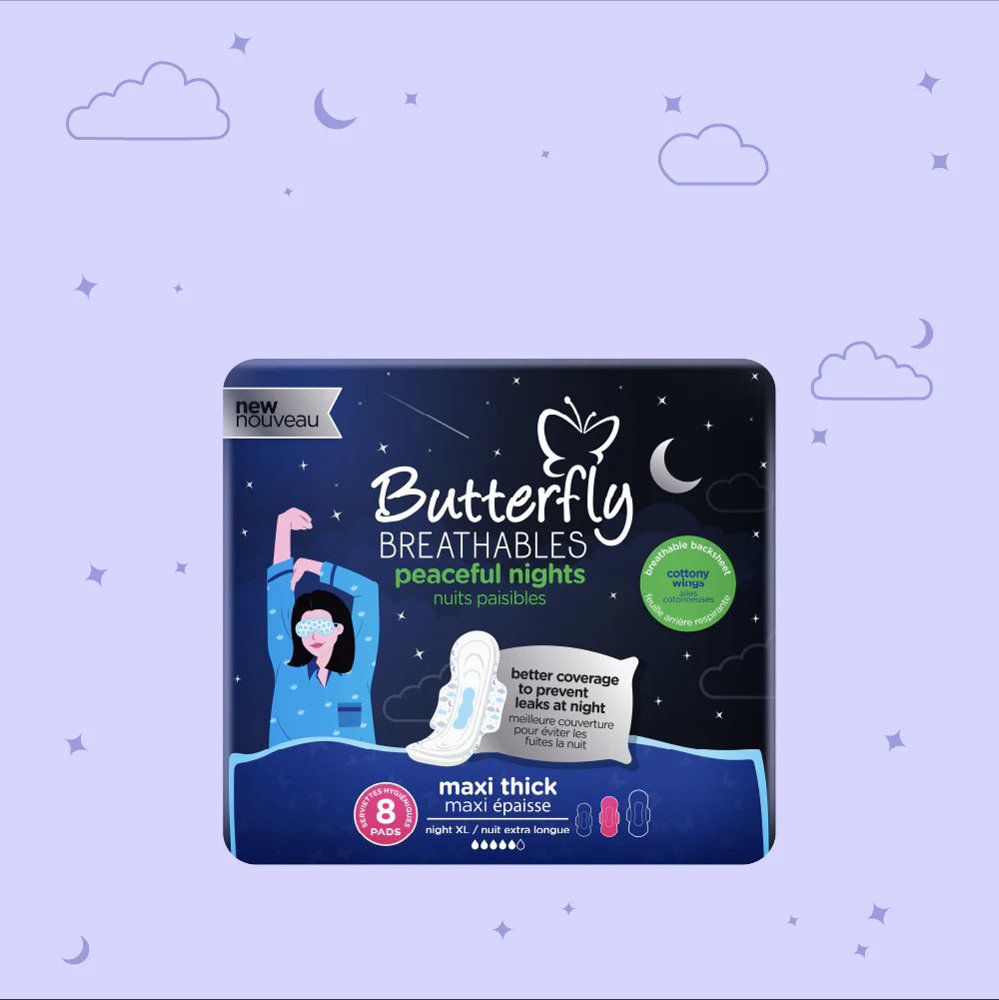 Picture of Butterfly Breathables Peaceful Night Maxi Thick 8 Pads
