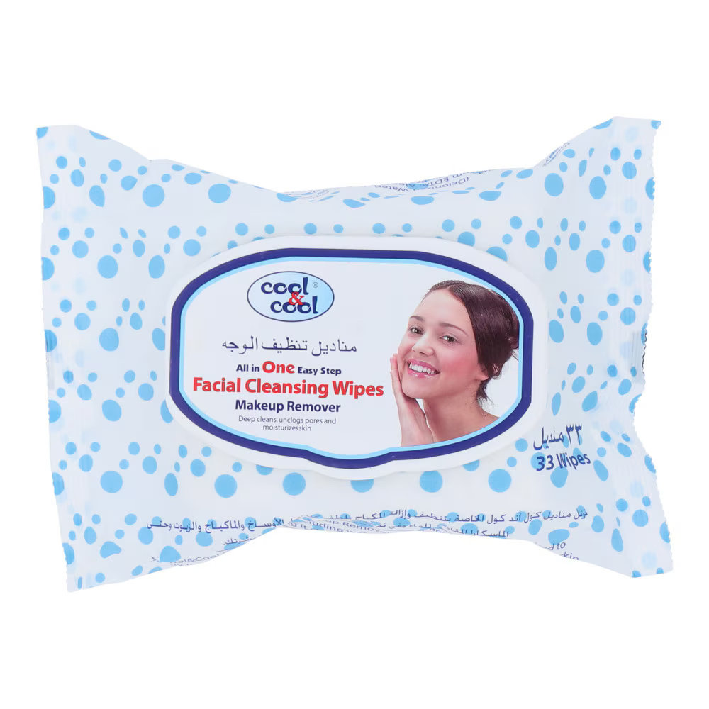 Picture of Cool & Cool Facial Cleansing Wipes 33pcs
