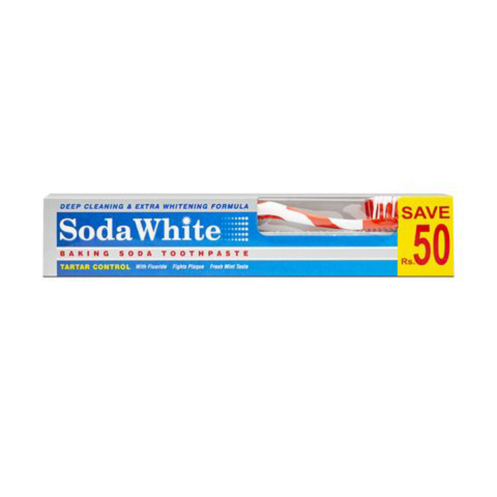 Picture of English Soda White Toothpaste With Brush