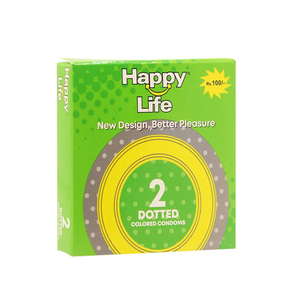 Picture of Happy Life Dotted Colour Condom 2pcs