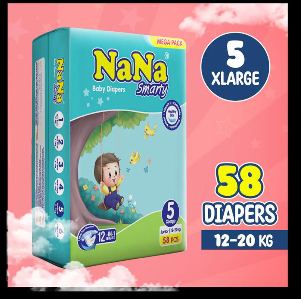 Picture of Nana Smarty Baby Diapers 5xl 58pcs