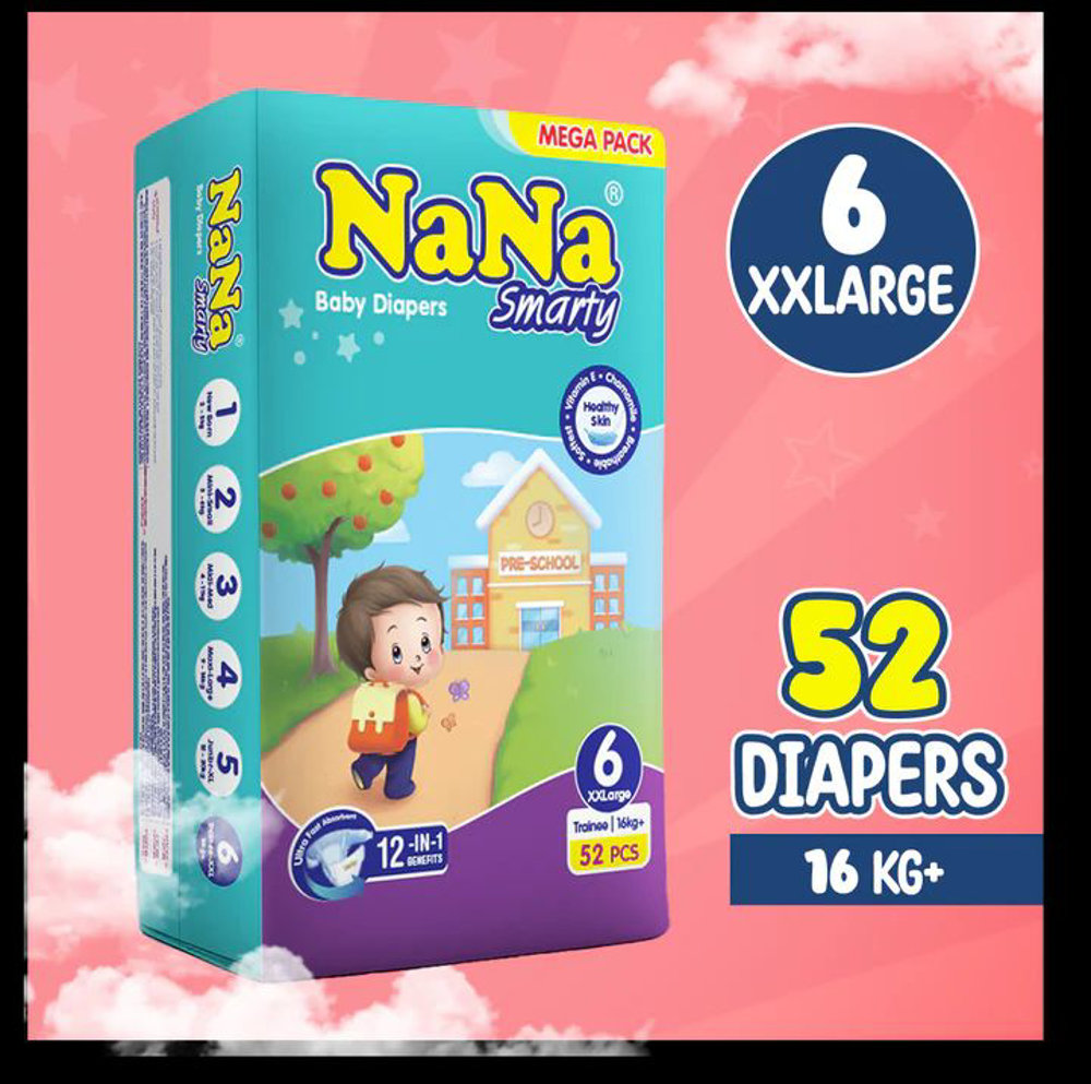 Picture of Nana Smarty Baby Diapers 6xxl 52pcs