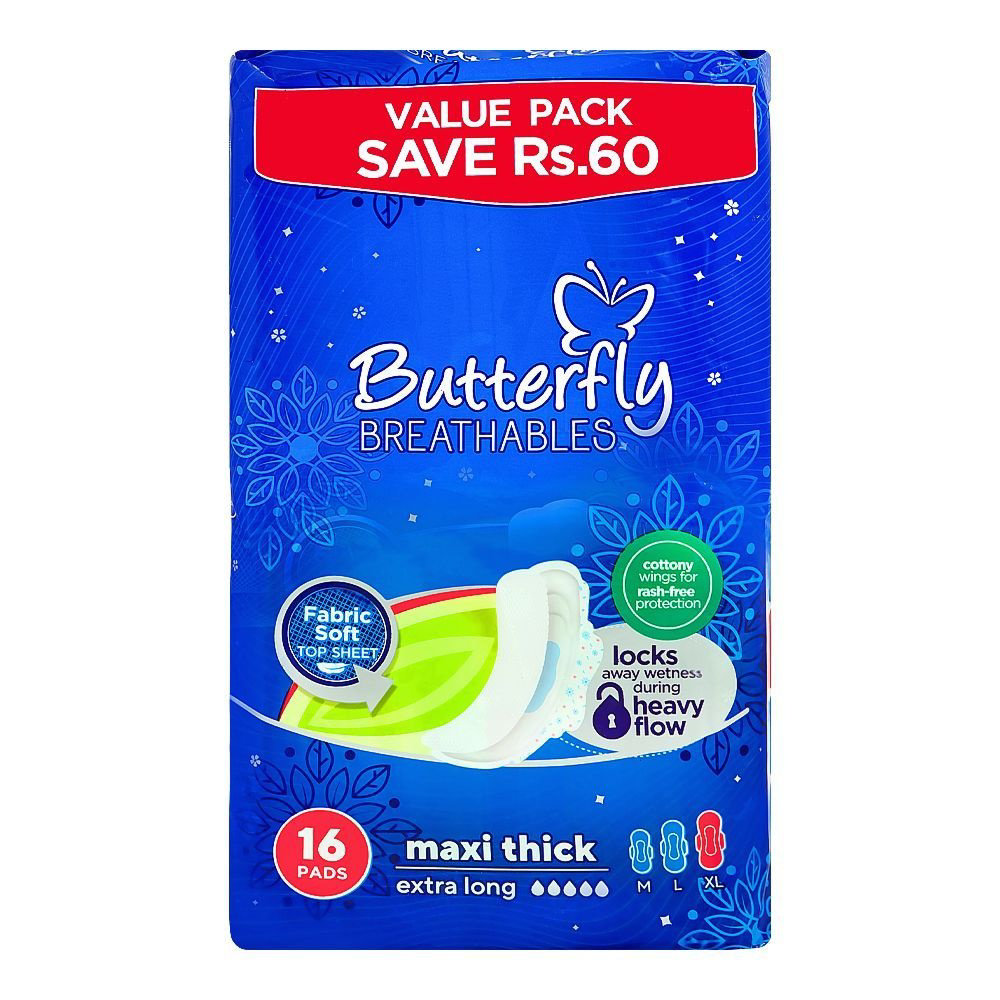 Picture of Butterfly Breathables Heavy Flow Maxi Thick 16 Pads