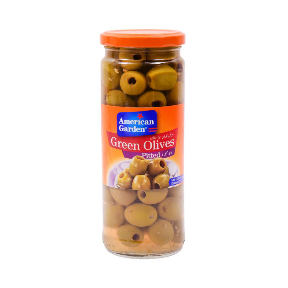 Picture of Amercian Garden Pitted Green Olives 450gm