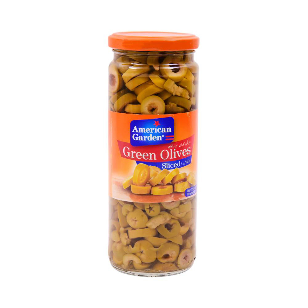 Picture of Amercian Garden Sliced Green Olives 450gm