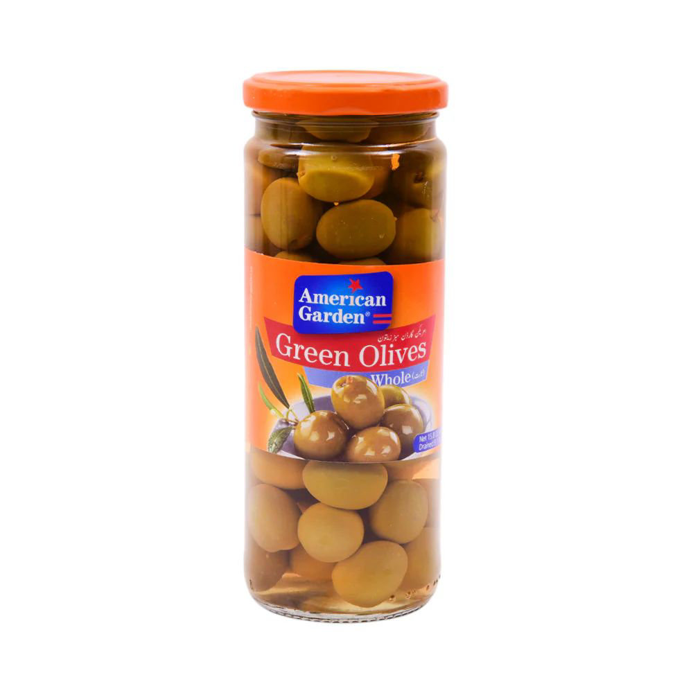 Picture of Amercian Garden Whole Green Olives 450gm