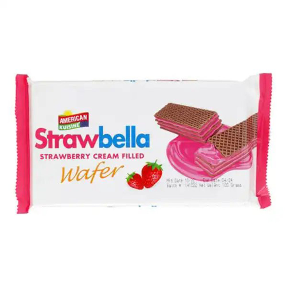 Picture of American Kuisine Strawbella Strawberry Cream Filled Waffer 100gm