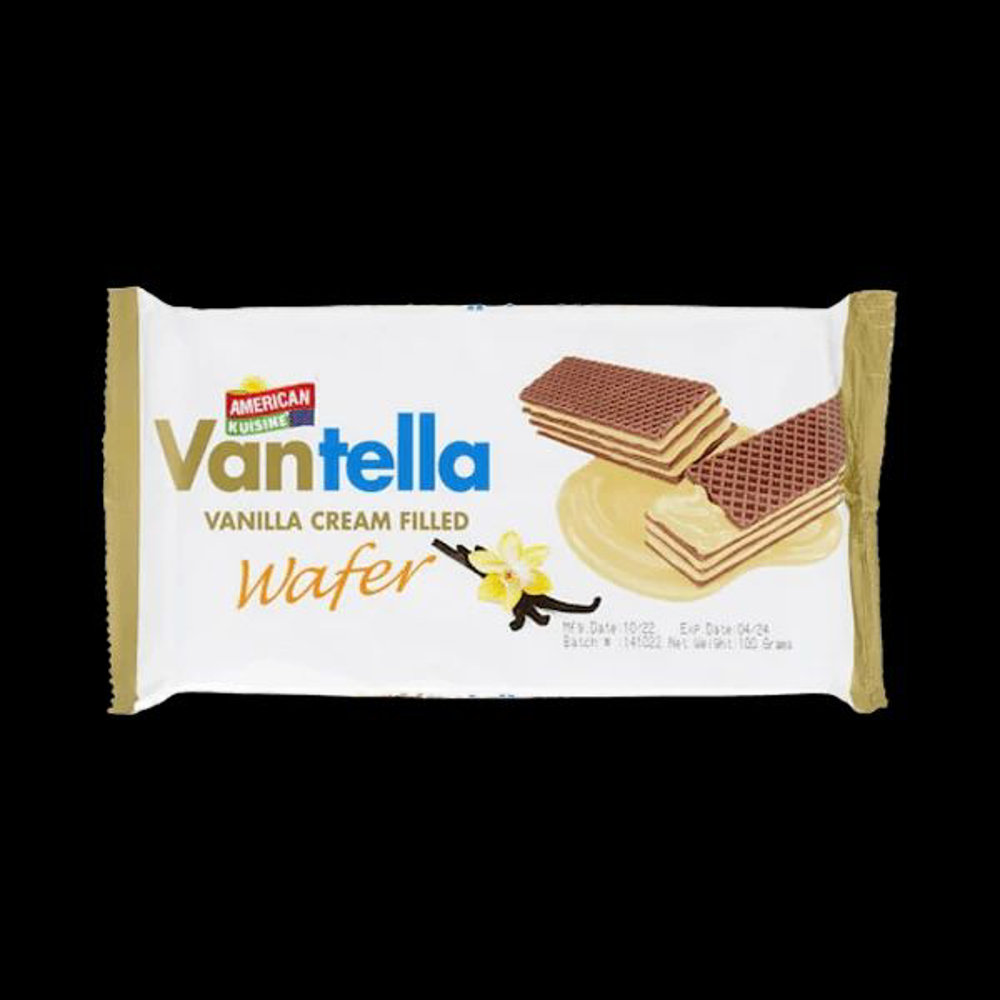 Picture of American Kuisine Vantella Vanilla Cream Filled Waffer 100gm