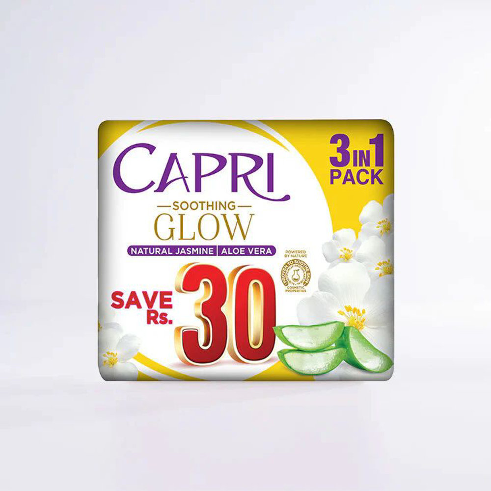 Picture of Capri Soothing Glow Aloe Vera Soap 3pcs 120gm