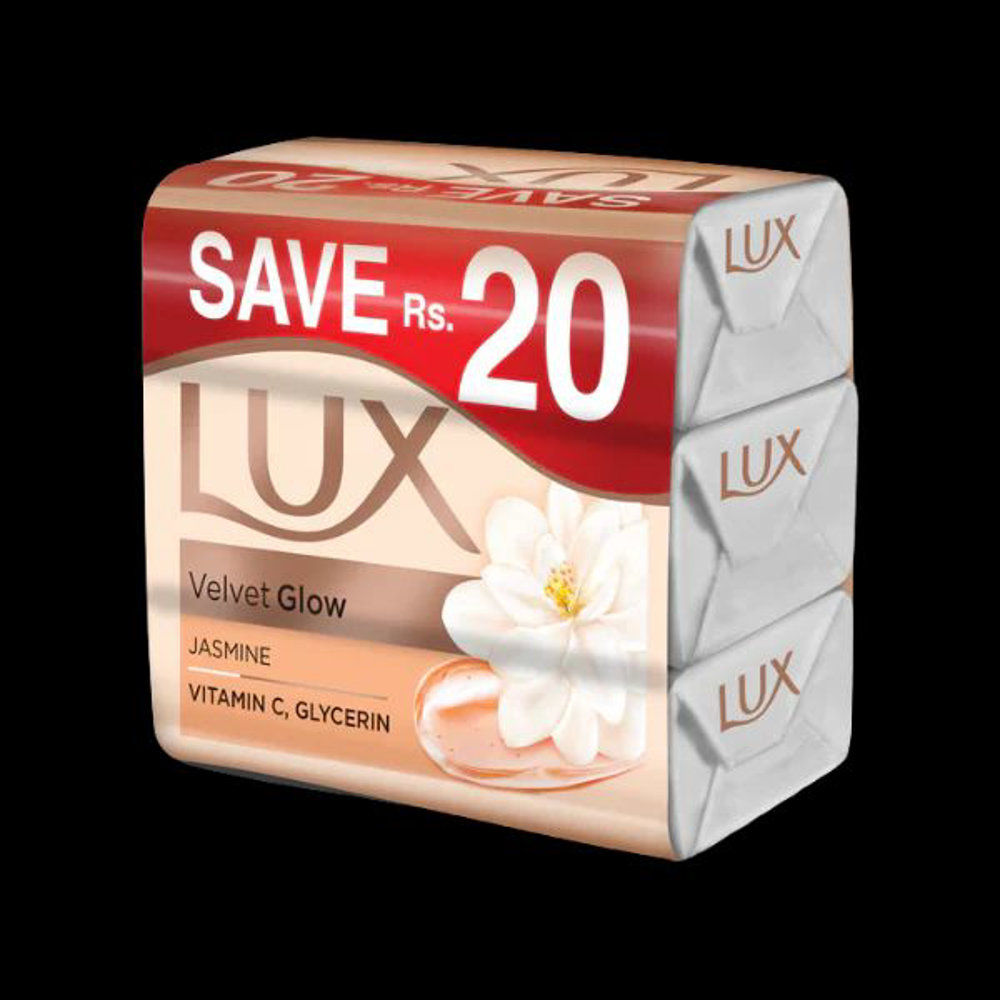 Picture of Lux Jasmine Velvet Glow Trio Pack Soap100gm
