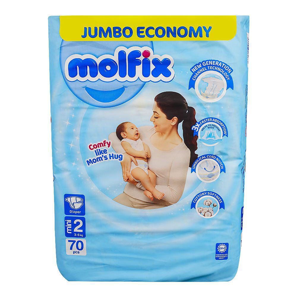 Picture of Molfix Baby Diaper Jumbo Economy Mini-2 70pcs