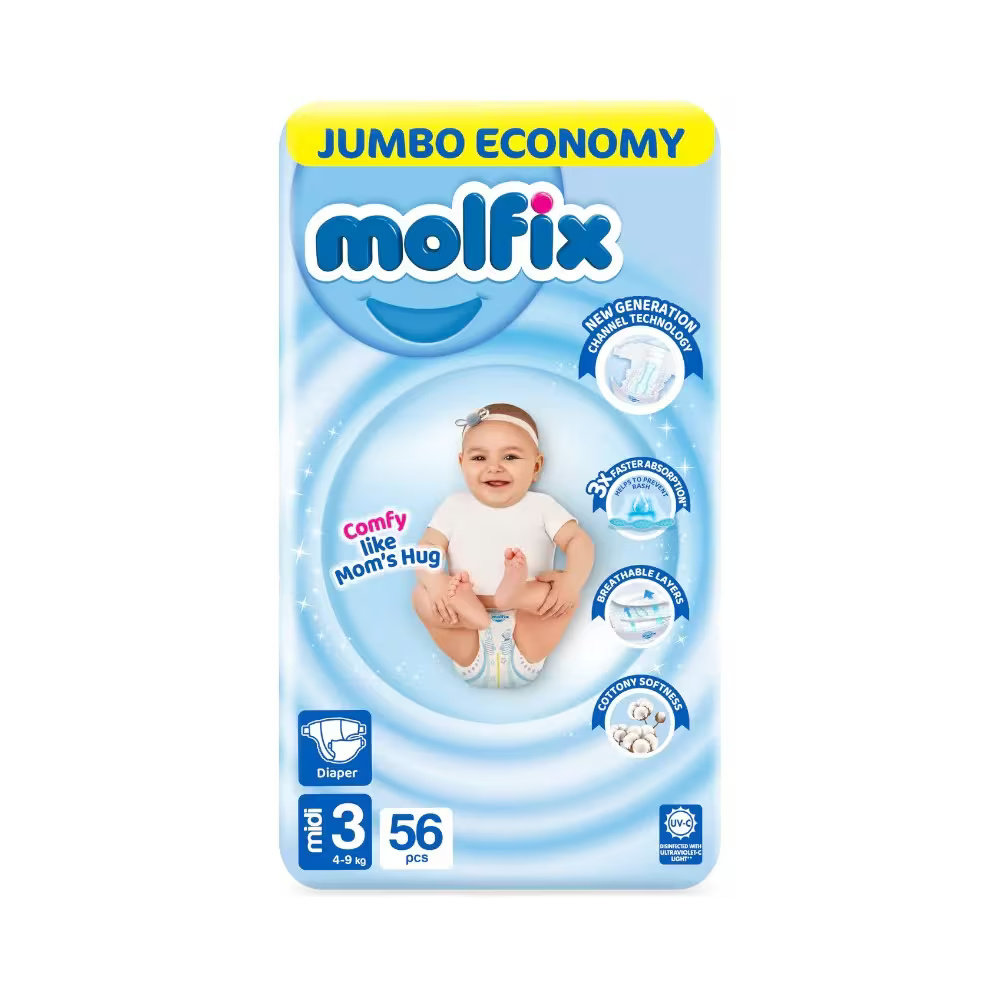 Picture of Molfix Baby Diaper Midi-3 56pcs