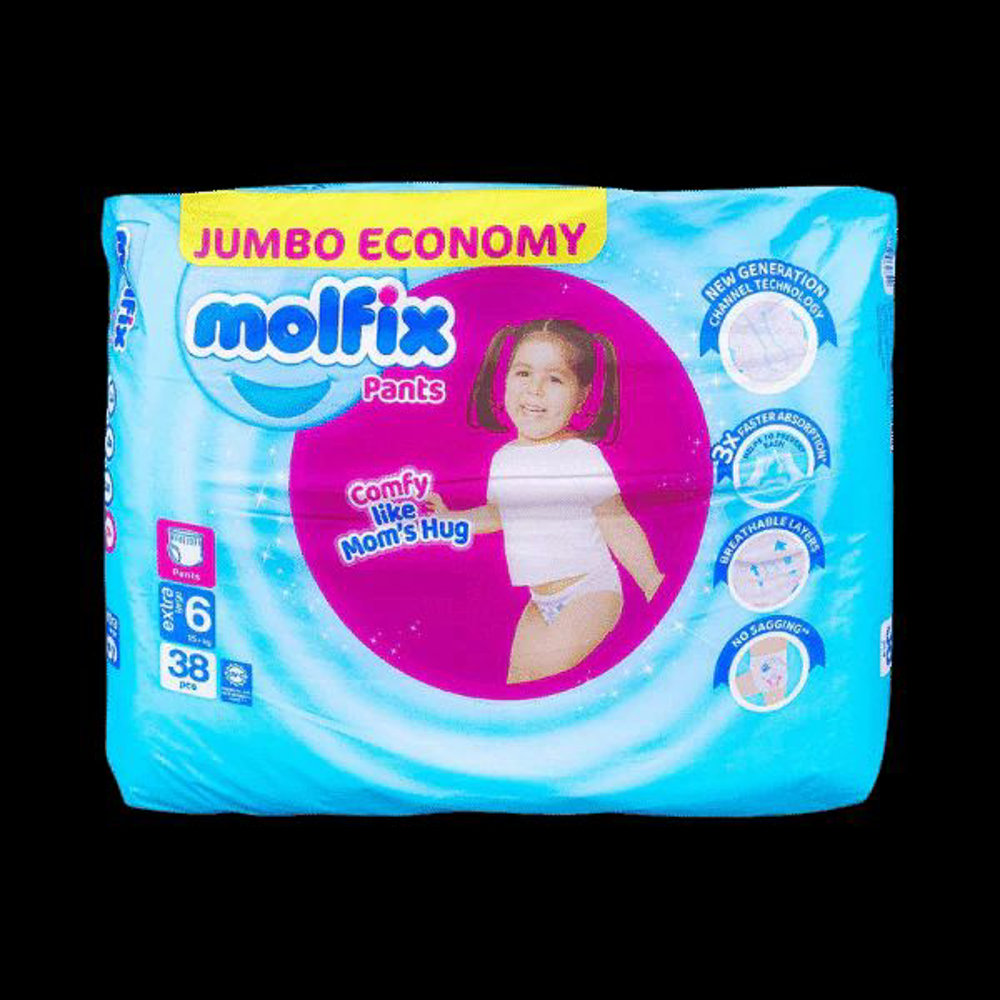 Picture of Molfix Baby Diaper Jumbo Economy Xl-6 38pcs