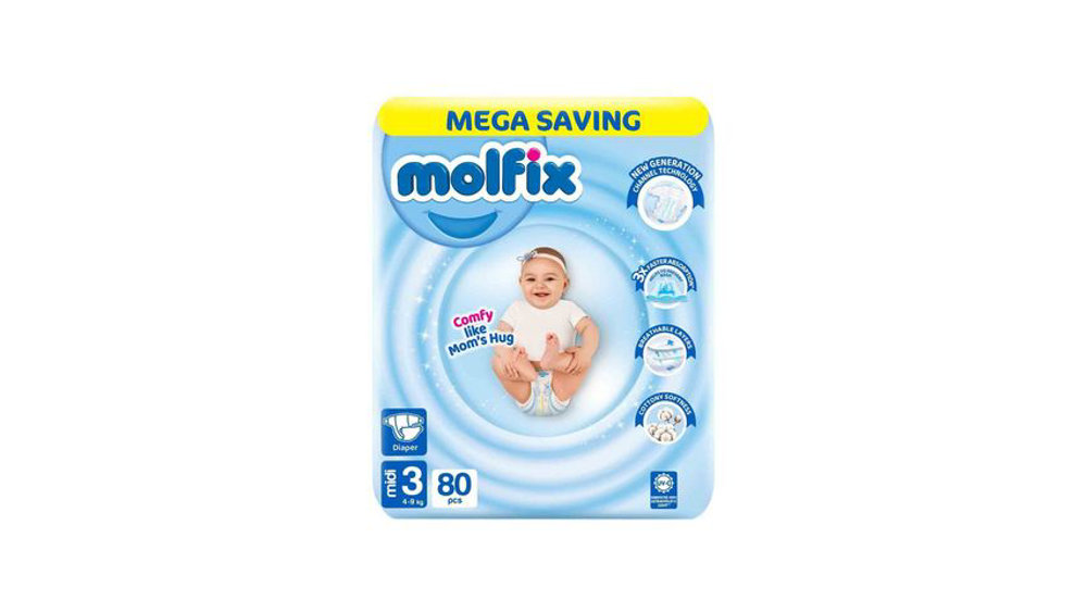 Picture of Molfix Baby Diaper Midi-3 80pcs