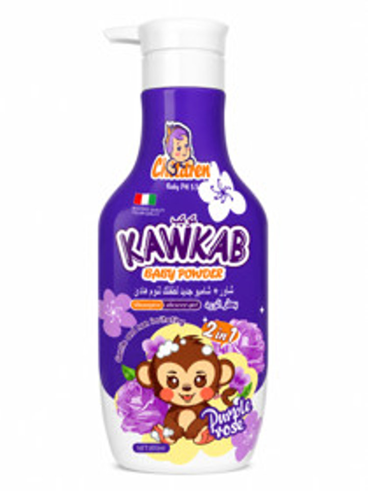 Picture of Kawkab Baby Shampoo+shower Gel Purple Rose 800ml