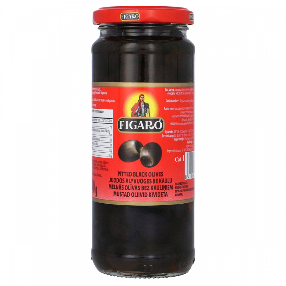 Picture of Figaro Pitted Black Olives 160g
