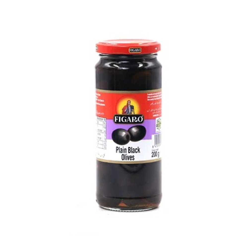 Picture of Figaro Plain Black Olives 200g